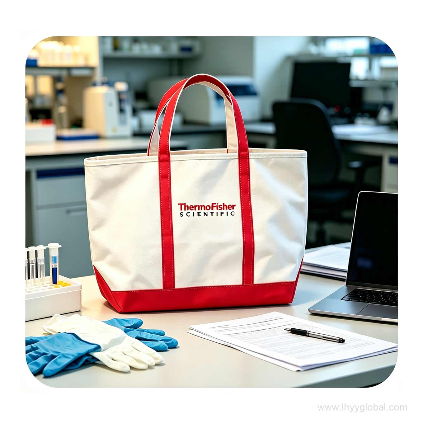 Branded canvas tote bag for bulk corporate events and promotional programs