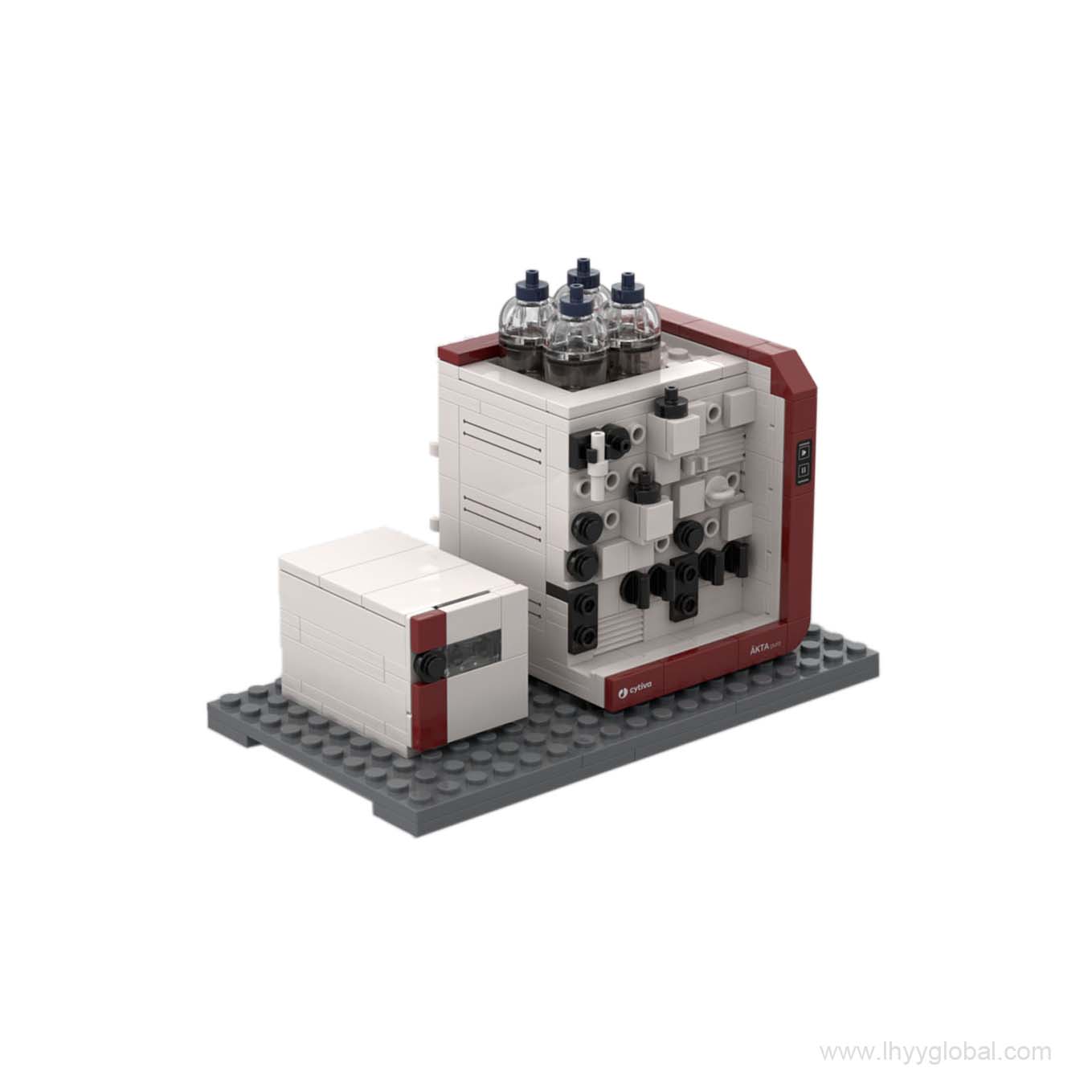 Custom Lego-compatible Cytiva ÄKTA pure protein purification system building block model - LHYY.