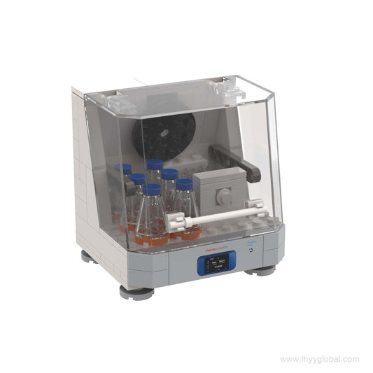 Perspective view of custom Thermo Scientific SK4001 incubator shaker Lego-alternative model showcasing compact lab design - LHYY.