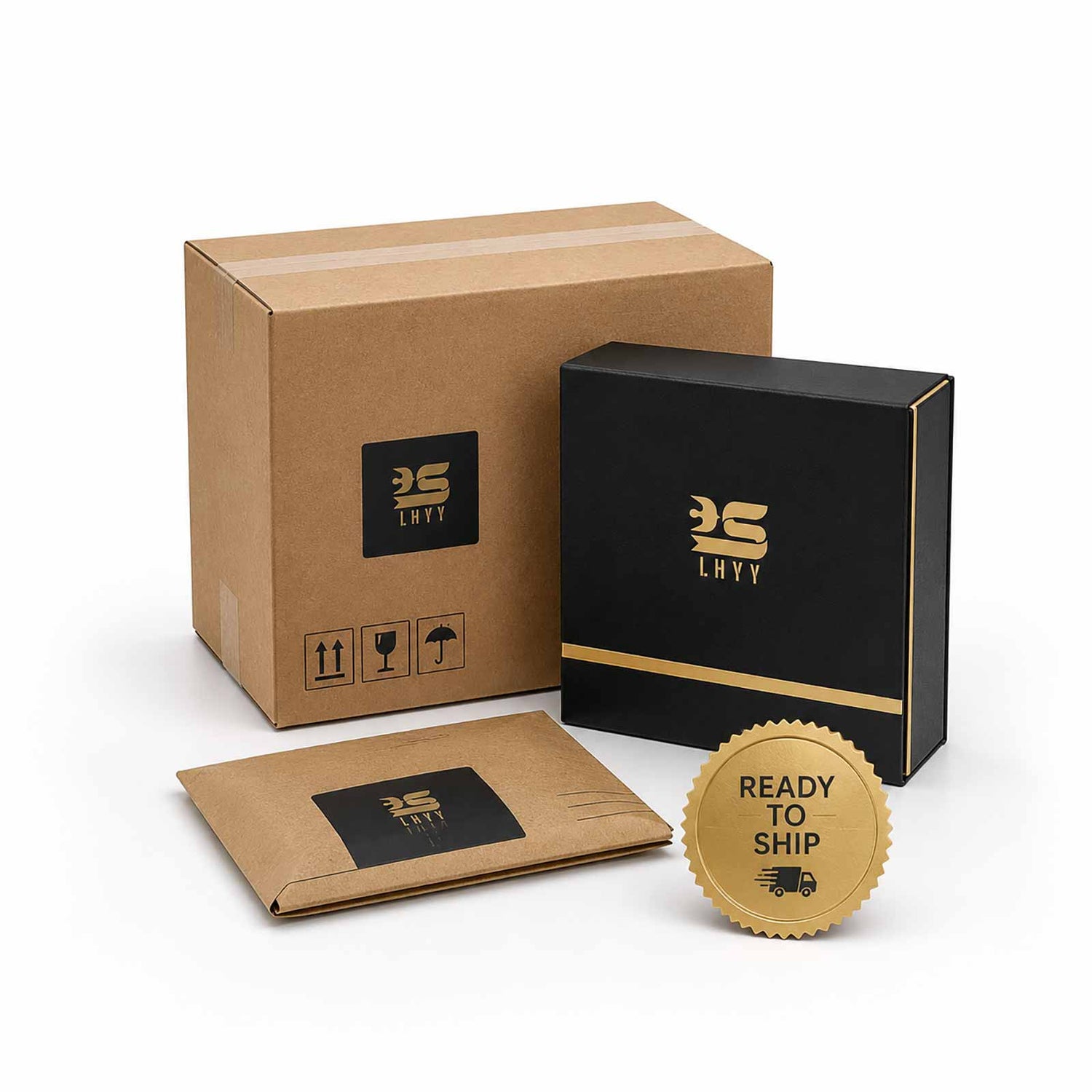 LHYY ready stock products displayed with premium packaging for fast fulfillment