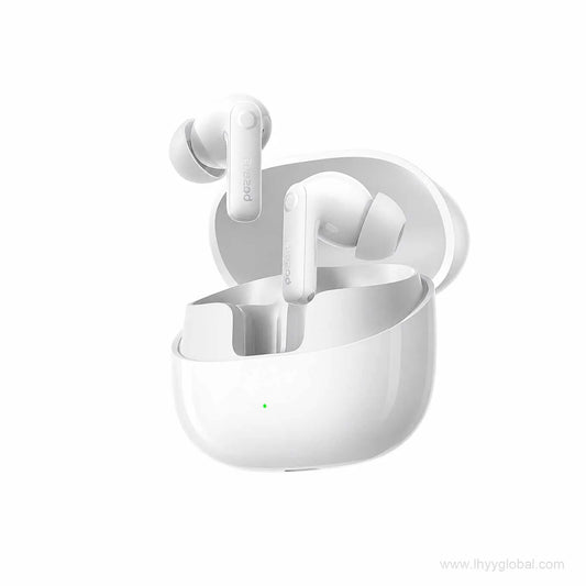 Custom logo Baseus ANC wireless earbuds in white with charging case
