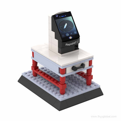 Thermo Fisher Applied Biosystems RapidHIT ID 83-piece building block model showing the black forensic DNA instrument design