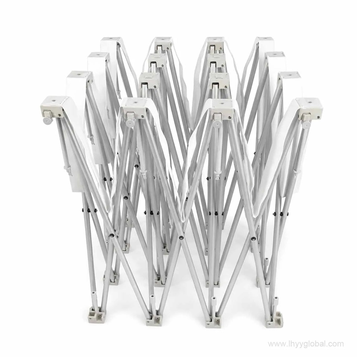 Foldable aluminum frame structure for 10 ft straight pop-up trade show displa