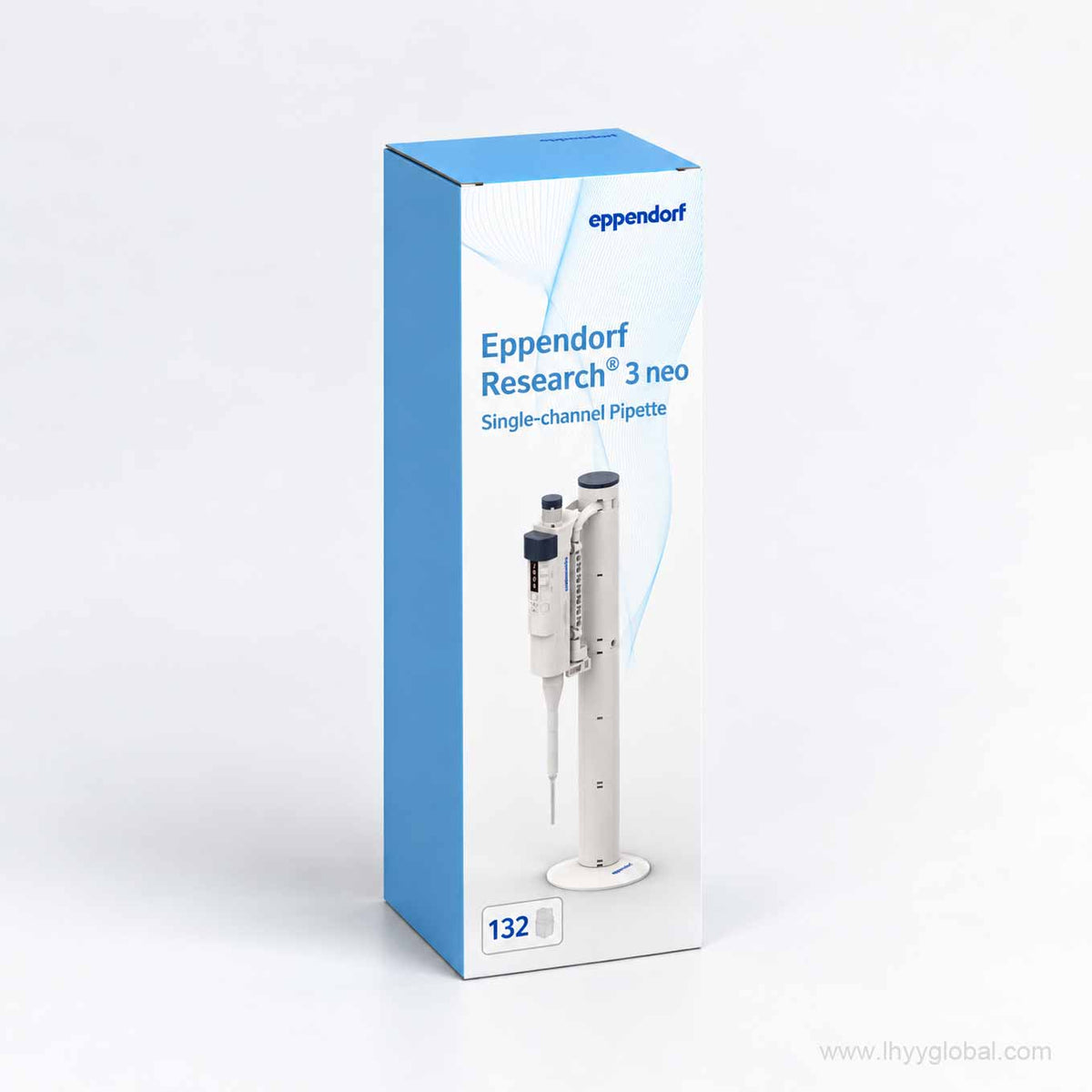 Eppendorf Research 3 neo pipette building block set retail box marked with 132 pieces