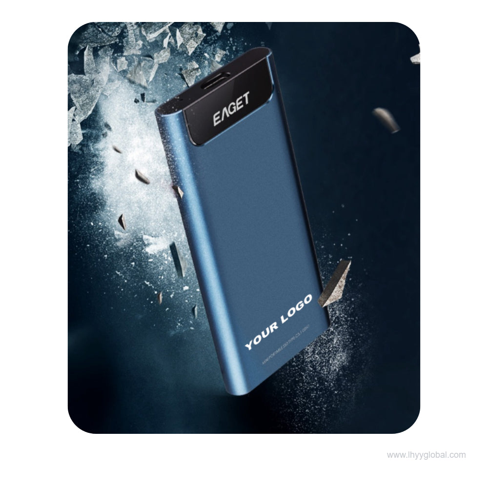 Slim portable M.2 external SSD with metal housing