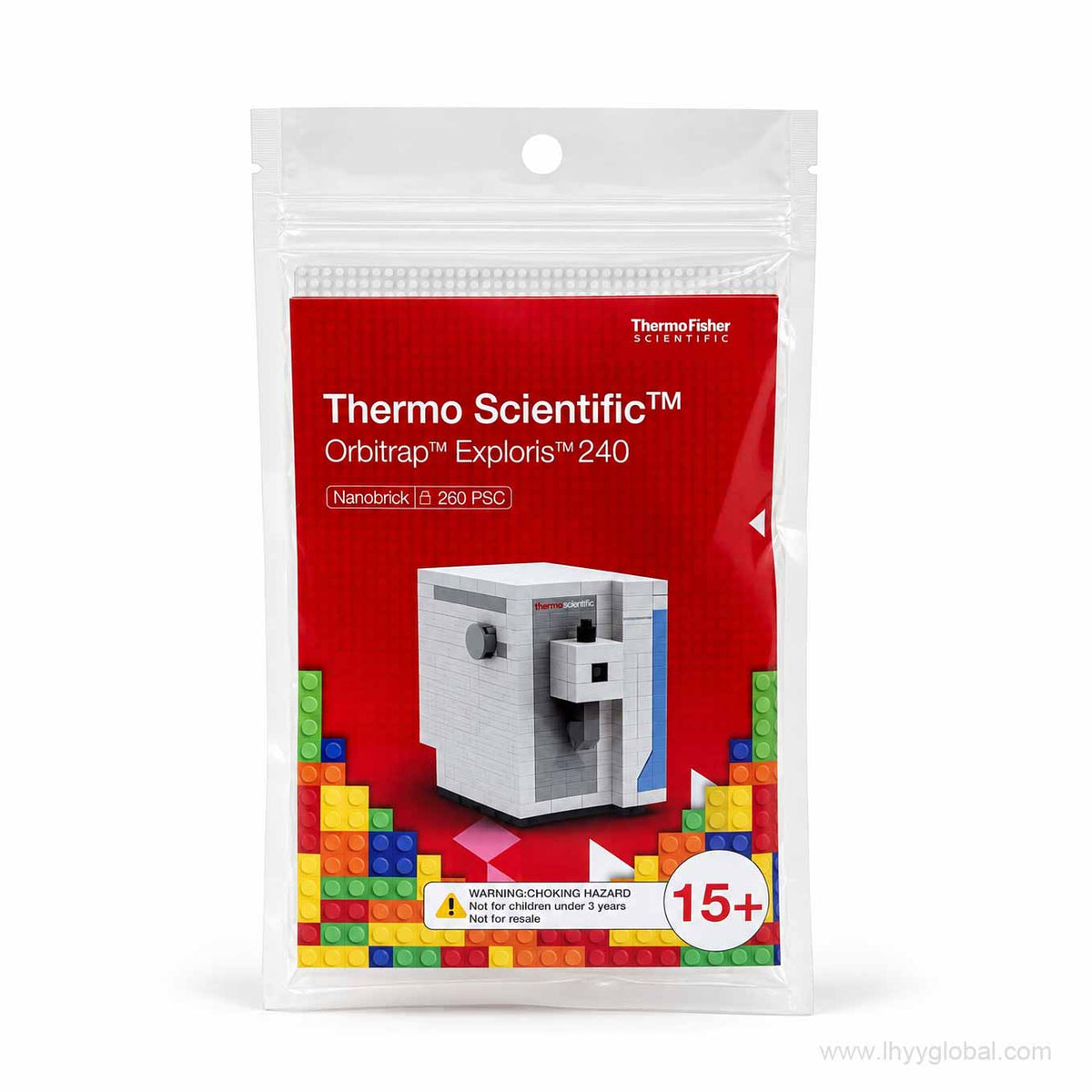 Thermo Scientific Orbitrap Exploris 240 260-piece micro building block set in branded pouch packaging