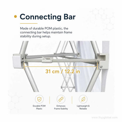 31 cm 12.2 in POM connecting bar for 10 ft straight pop-up display frame