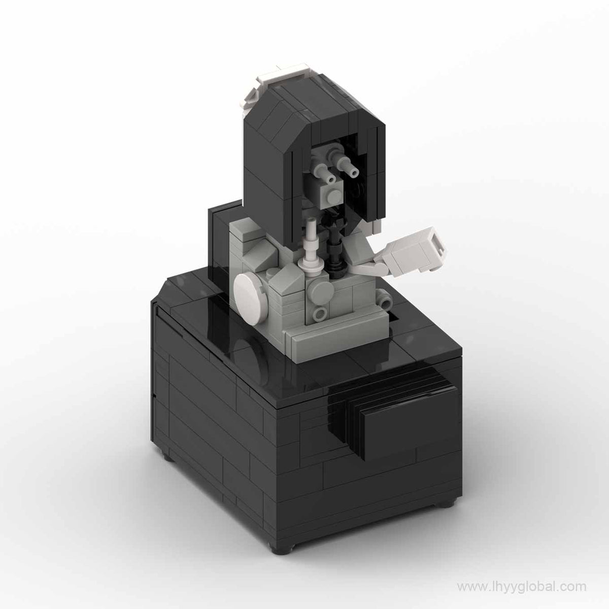 Thermo Scientific nProber IV SEM building block model shown from a three-quarter rear angle
