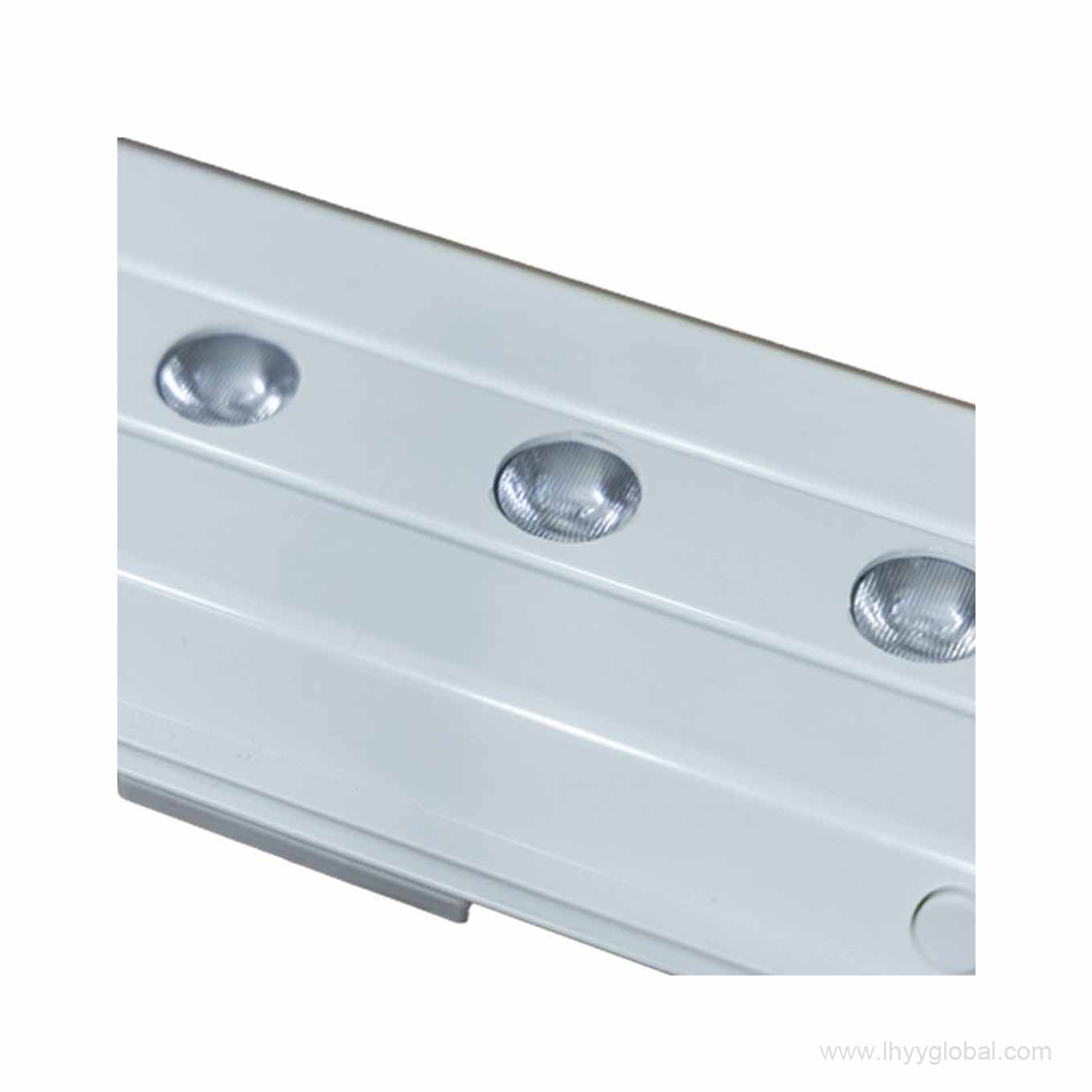 Aluminum base and support foot detail for the modular SEG lightbox display.