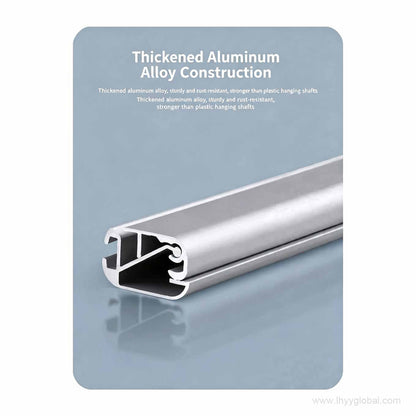 Close-up view of the aluminum poster rail gripping channel