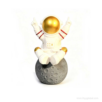 Astronaut Bluetooth speaker with moon base design and gold visor for space themed gifts