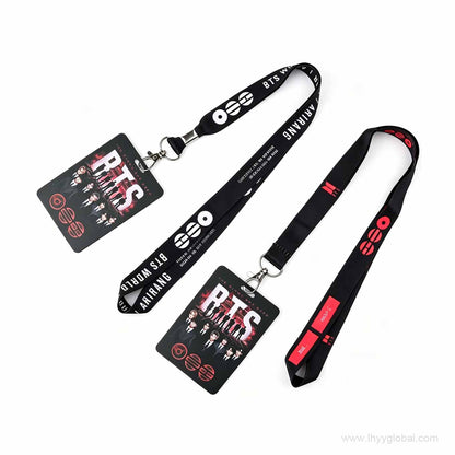 Custom lanyard and ID badge holder set for event credentials