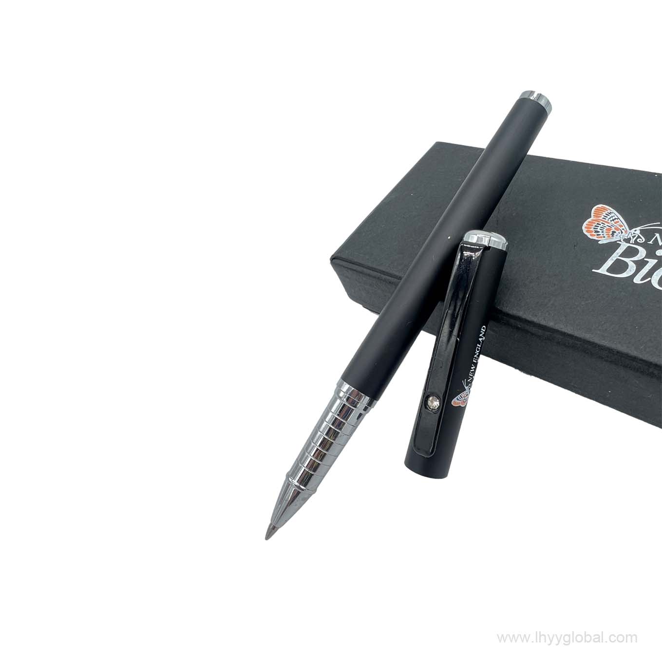 Custom NEB rollerball signature pen with metal grip and luxury gift box - LHYY.