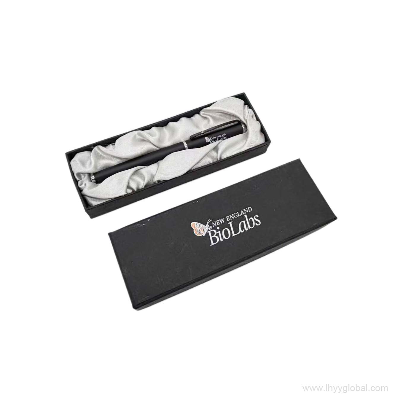 Custom NEB rollerball signature pen with metal grip and luxury gift box - LHYY.