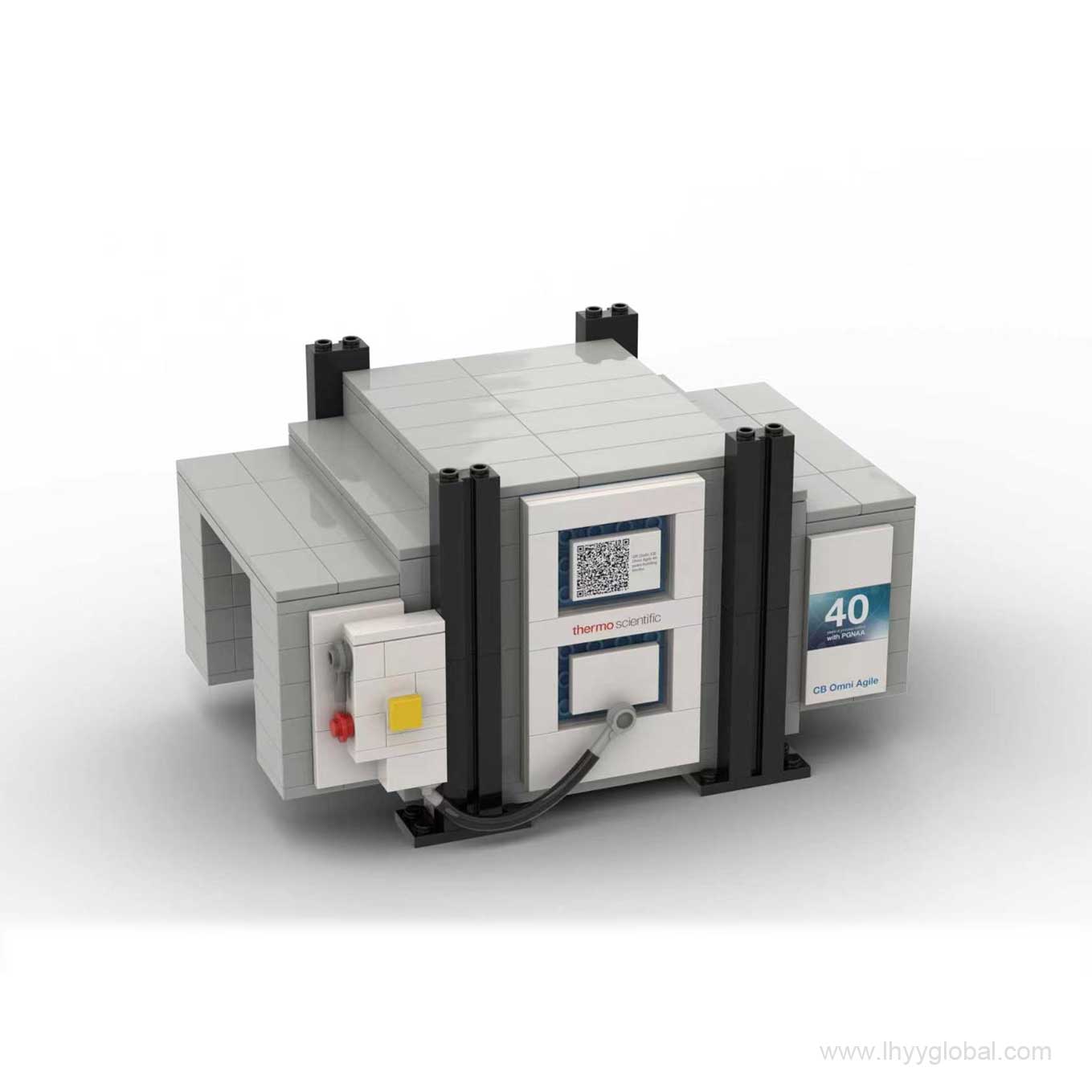 Custom Lego-Compatible Thermo Scientific CB Omni Agile cross-belt analyzer building block model by LHYY