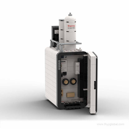 Front view of the Dionex Inuvion IC-inspired building block display model on a white background