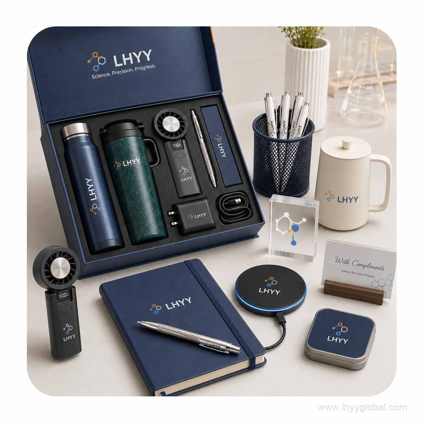 Premium branded corporate gift set for employee and executive recognition programs