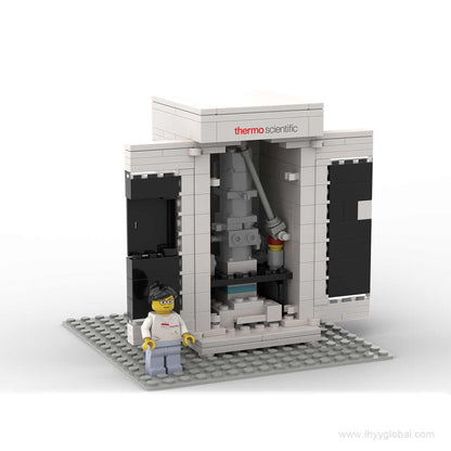Krios G4 Cryo-TEM building block model with opening side panel and interior details