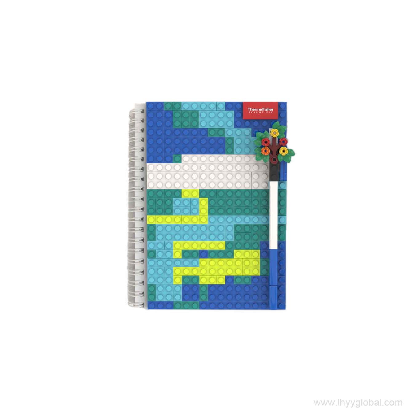 Lego-compatible Tree Pen & Brick Notebook Set