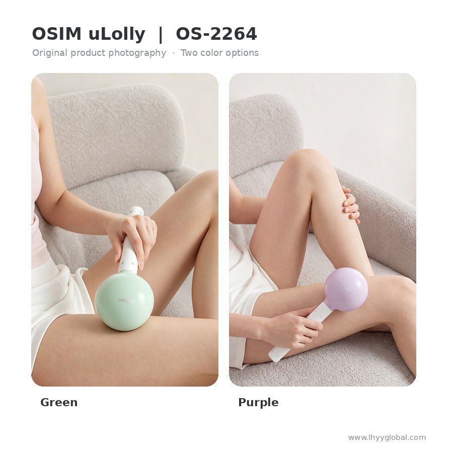 OSIM uLolly OS-2264 handheld massager in Green and Purple
