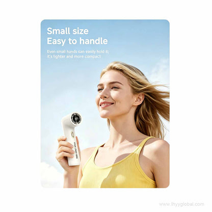Portable rechargeable handheld fan used for commuting and outdoor events