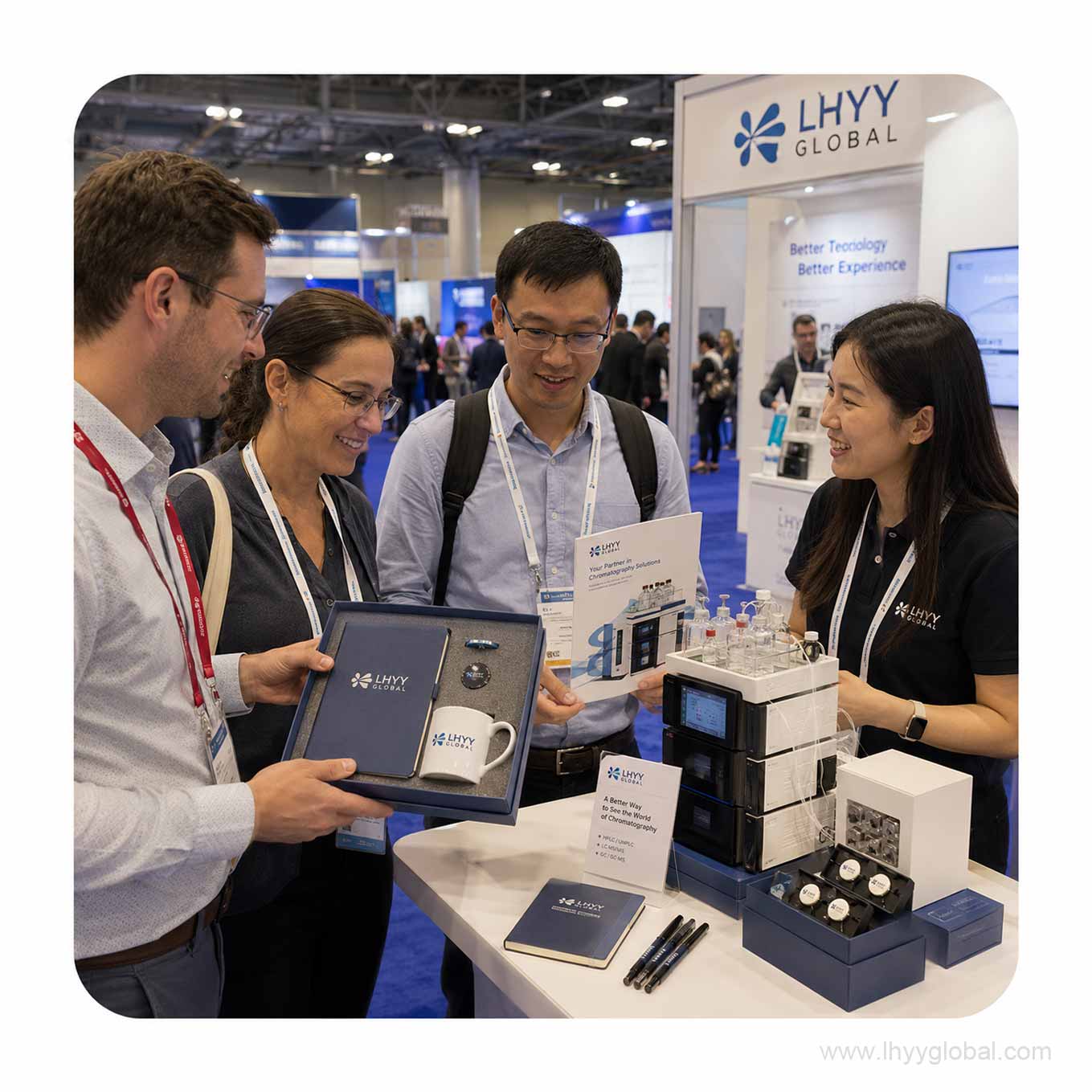 Custom branded gifts and event merchandise for scientific conferences and trade shows