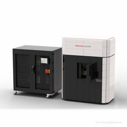 Thermo Scientific Glacios 3 Cryo-TEM building block model, shown from the front with the sample door closed.