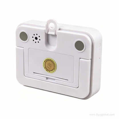 Back view of the YS-391 timer showing a built-in magnetic back, a foldable kickstand, and a hanger loop for versatile placement on laboratory refrigerators or benches.